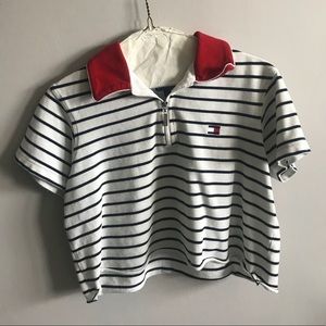 Tommy Hilfiger cropped polo tee